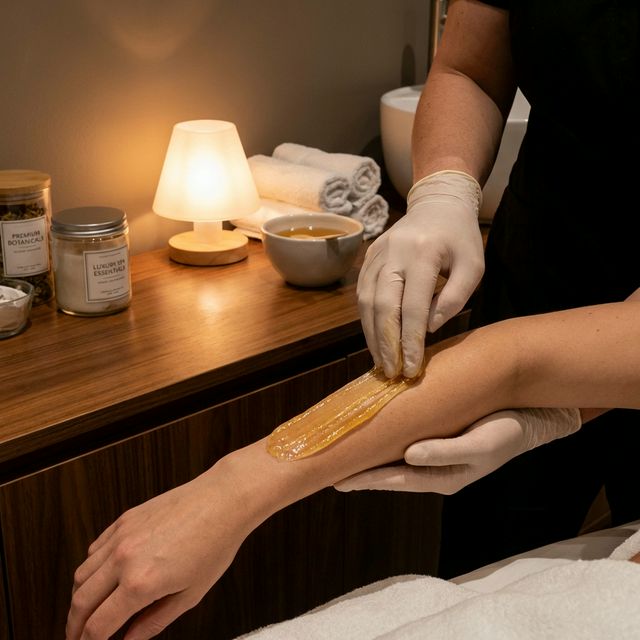 Enthaarung mit Sugaring und Wachs